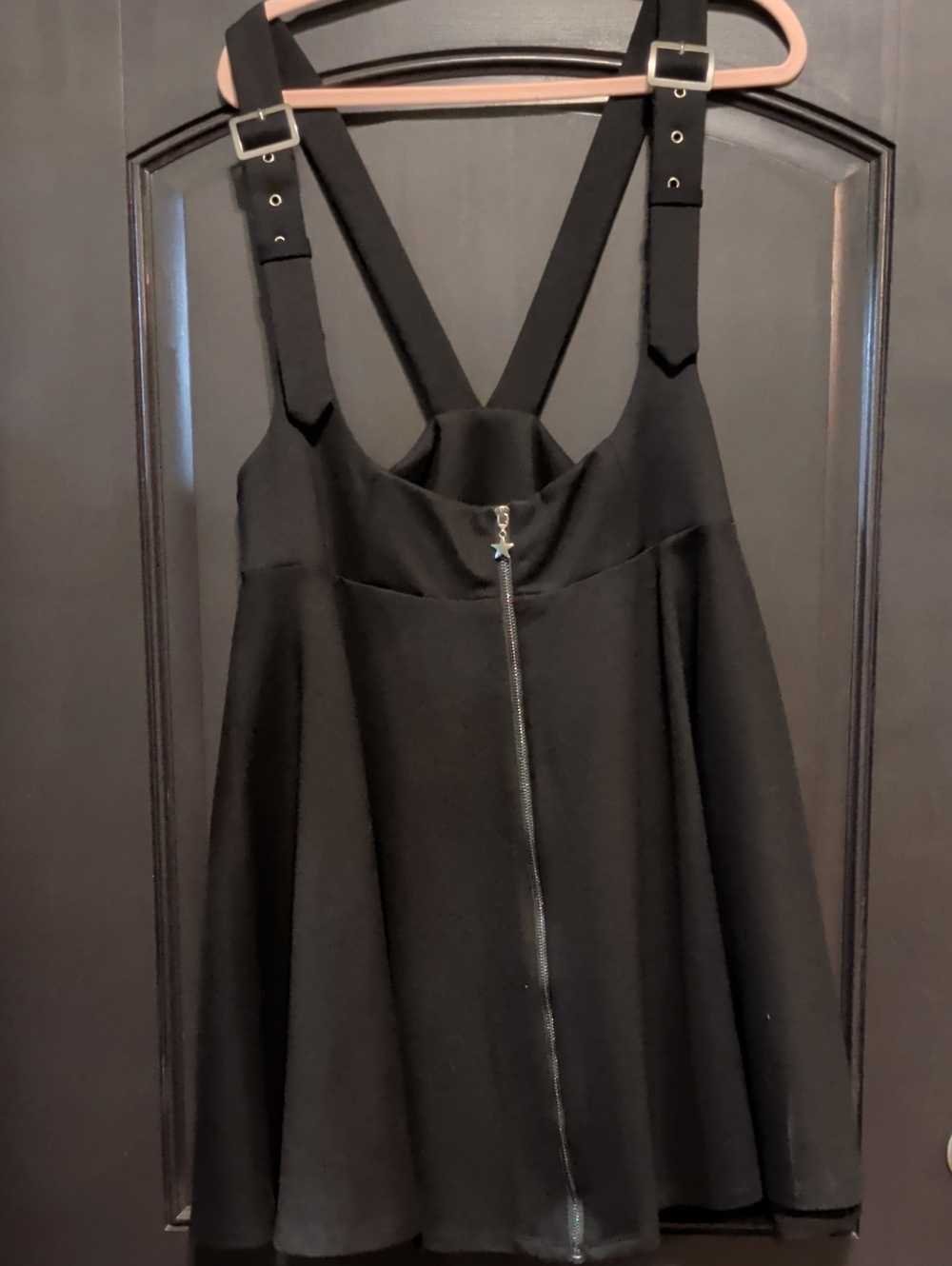 Nightfall By Torrid Zip Front Buckled Pinafore Dress